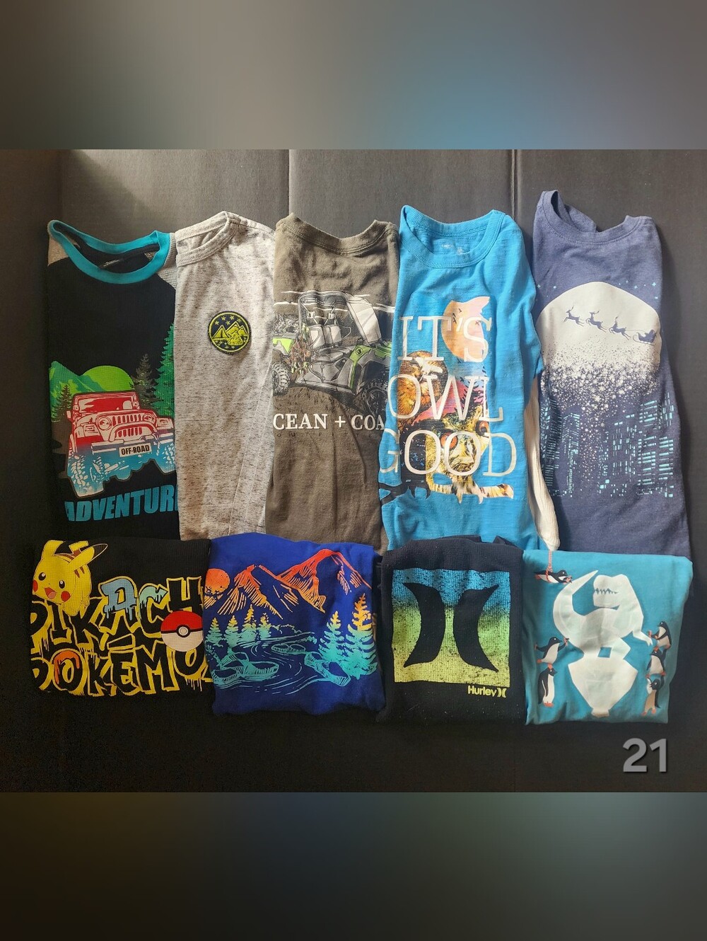 Boys Long Sleeve Shirt Lot of 9 (Size 8-10)